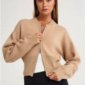 Allfenix two way zip knit bomber